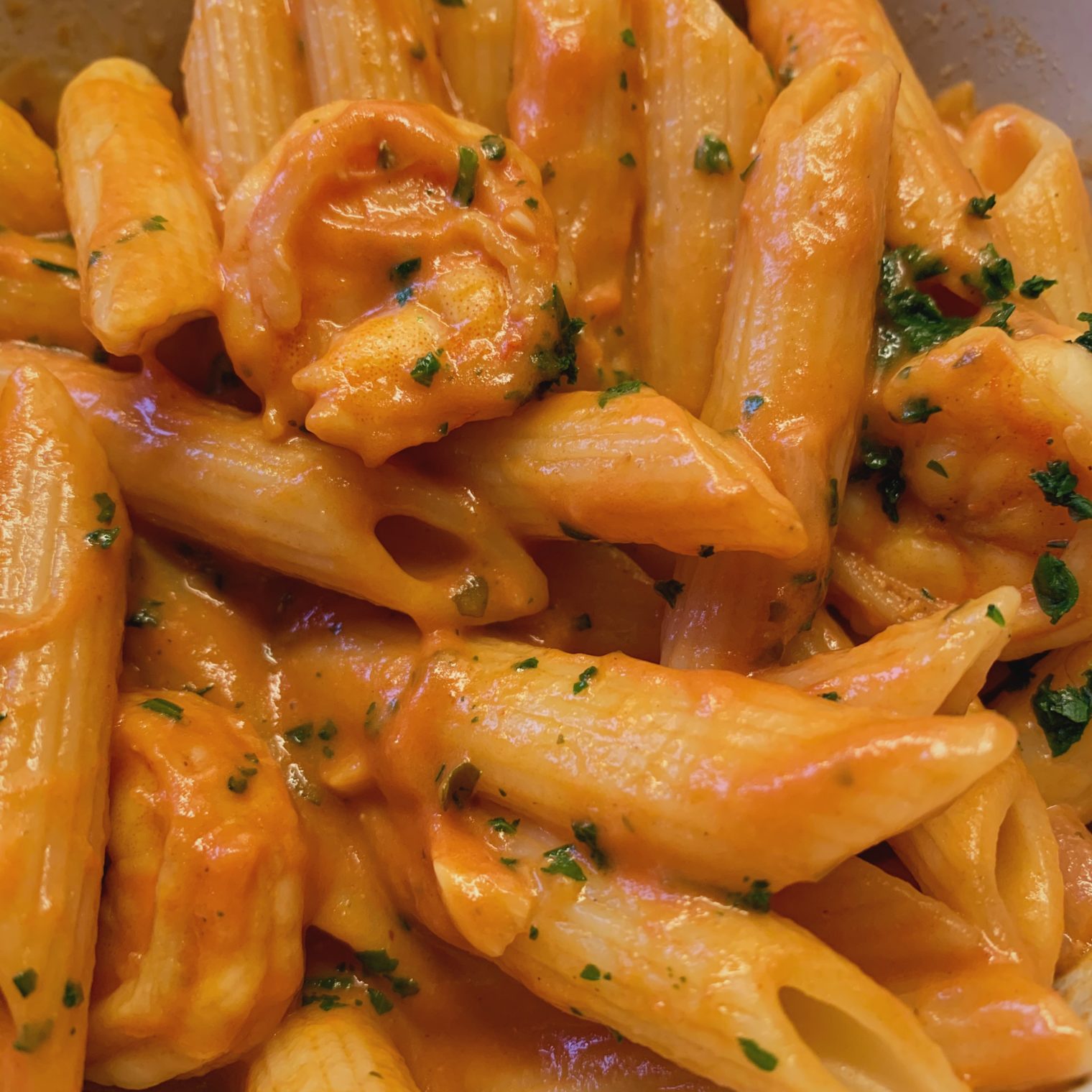 PÂTES PIQUANTES AUX SCAMPI R'Journey